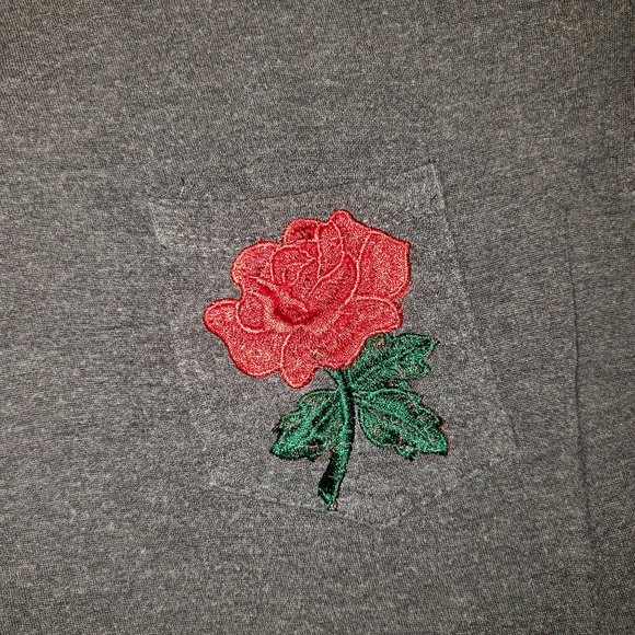 Local Lab Gray with Red Rose on front Pocket - Picture 2 of 5